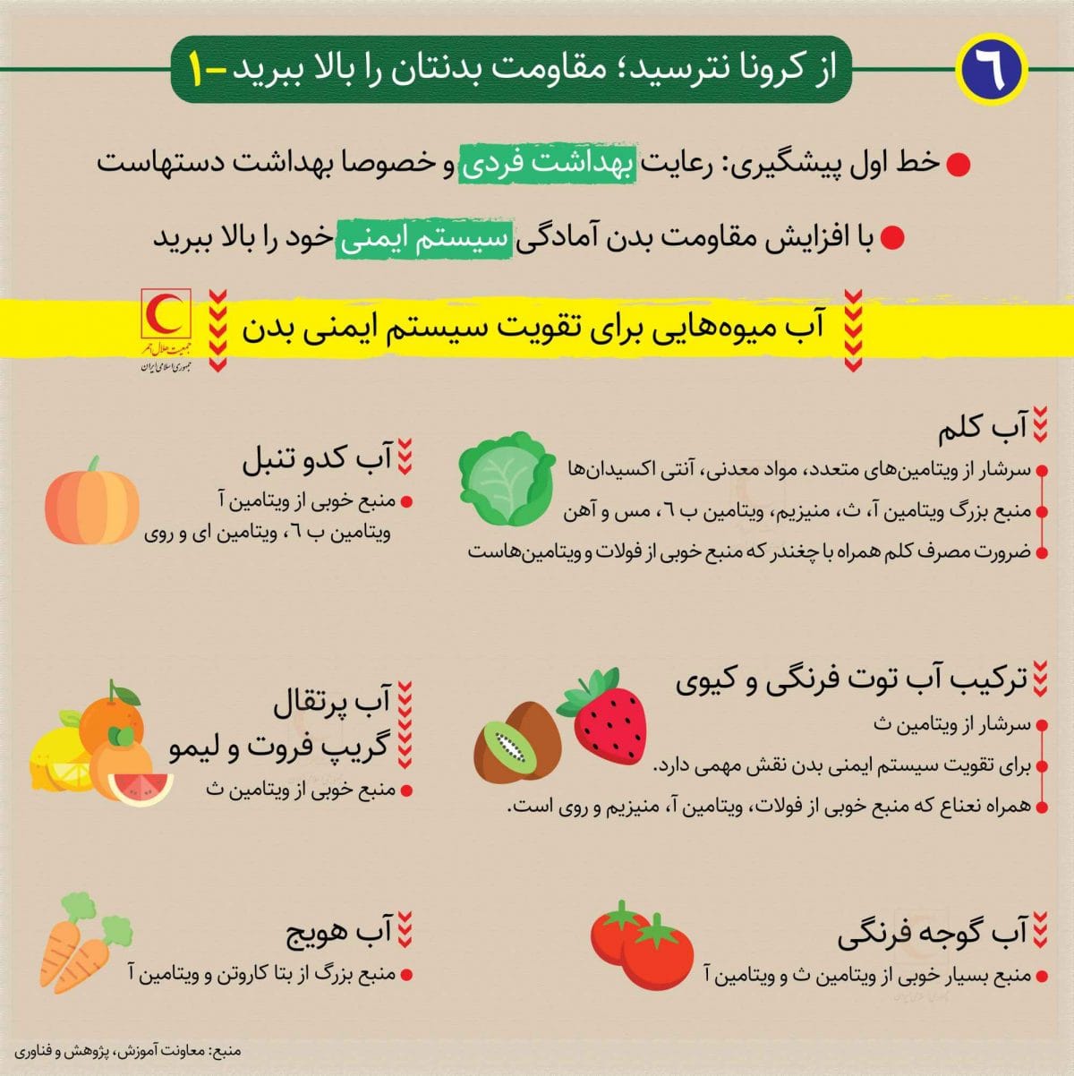 توصیه های مقابله با کرونا
